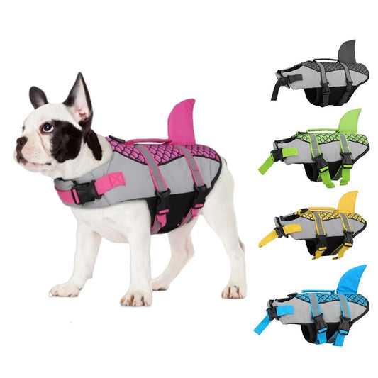 High buoyancy dog life jacket vest in various colors and sizes for safe pet swimming