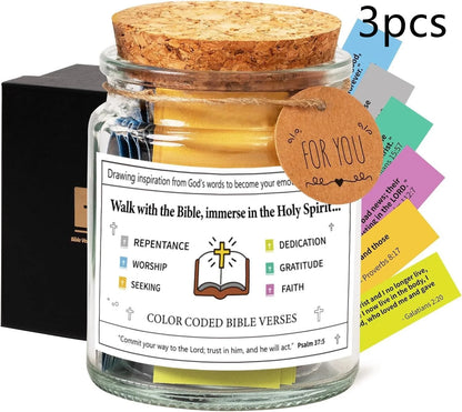 Bible Verses In A Jar 90 Verses Glass Jar with cartoon design for daily inspiration