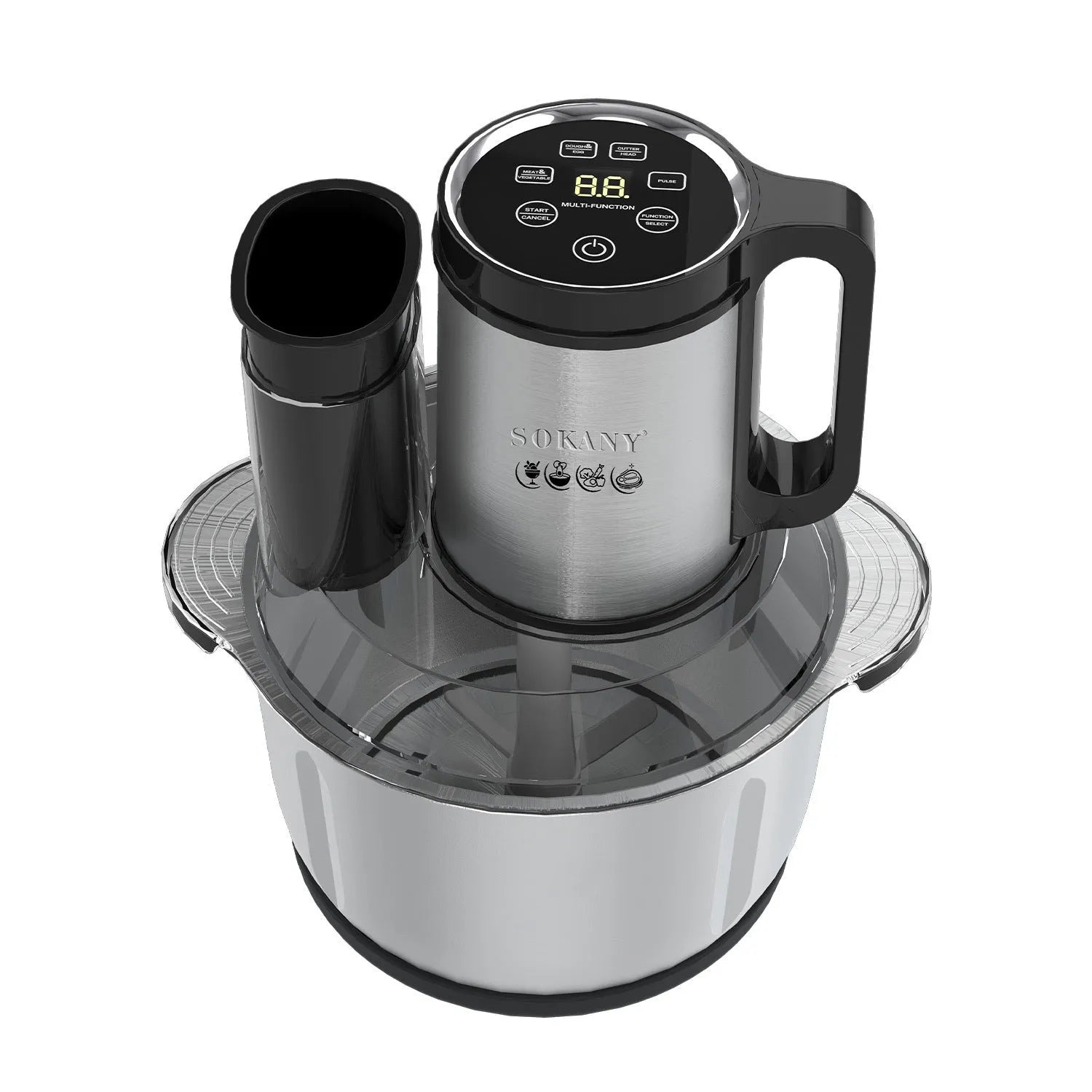 Stainless steel meat grinder and vegetable cutting machine with 5L capacity bowl in 06036 colour