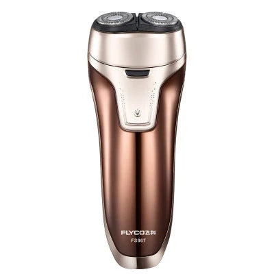 Feike smart washing electric shaver in rose gold with rotary heads