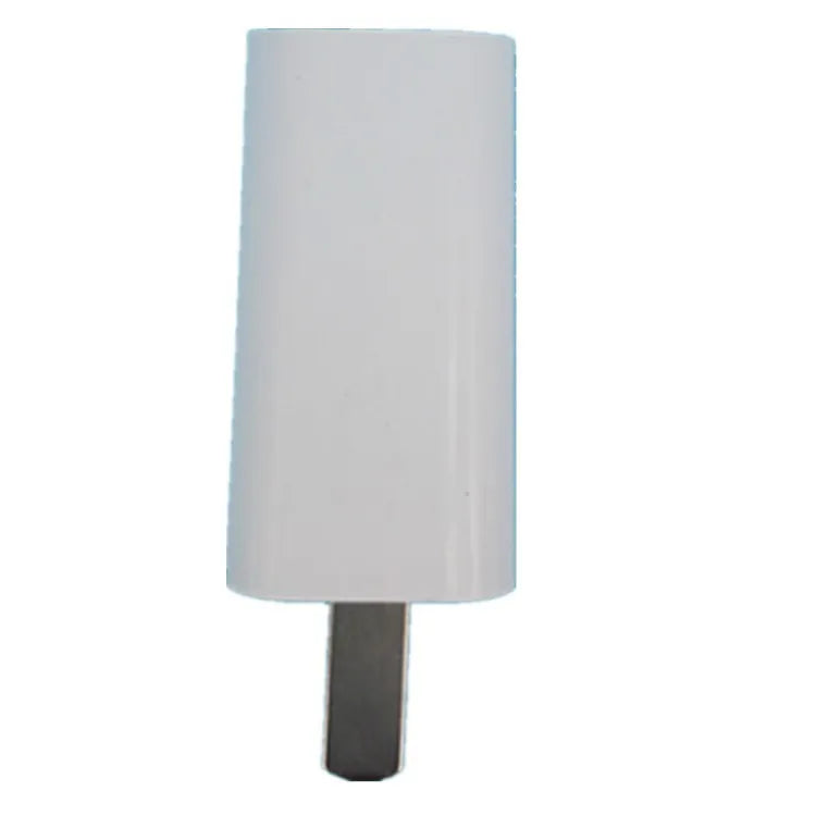 White 5V 1A USB wall charger with CE and FCC marks for China Unicom mobile phones.