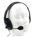 Black wired PS4 gaming headset with bilateral large ear cups