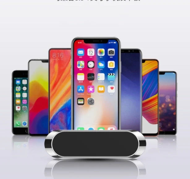 F6 Strip Plate Magnetic Car Phone Holder with steel spring frame