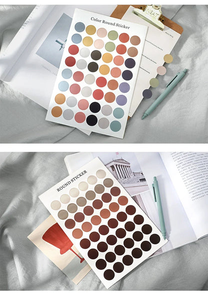 Morandi colour dot stickers for room and dormitory decoration