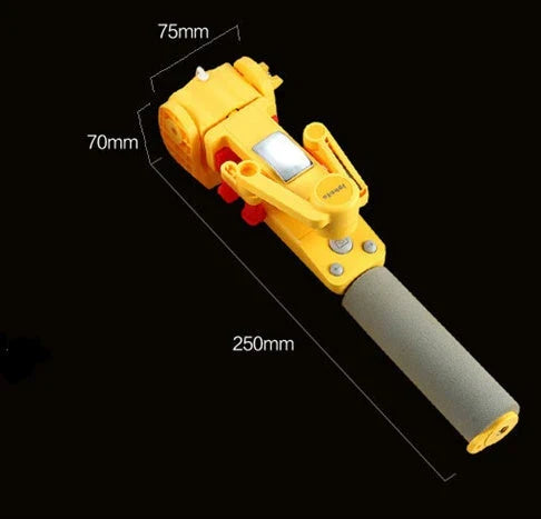 Panoramic PTZ 360-degree Rotating Bluetooth Electric Selfie Stick in black and pink