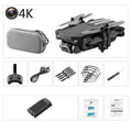 Mini folding drone with 4K camera and foldable arms in black plastic and metal construction