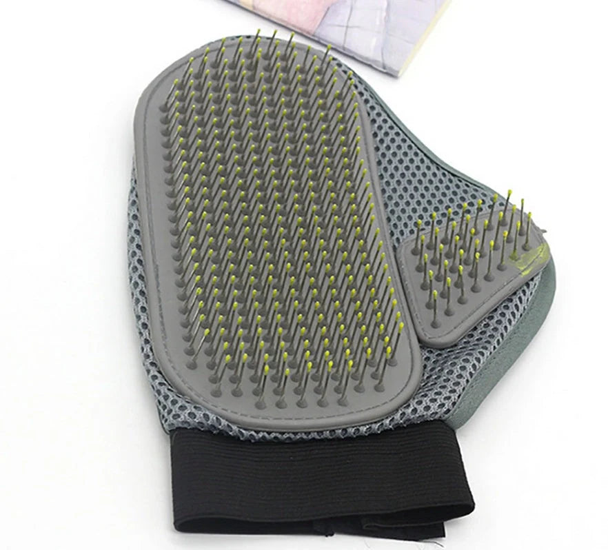 Steel Needle Pet Massage Gloves for effective grooming and circulation stimulation