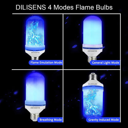 LED Flame Light Bulb with four lighting modes for Christmas and home decor