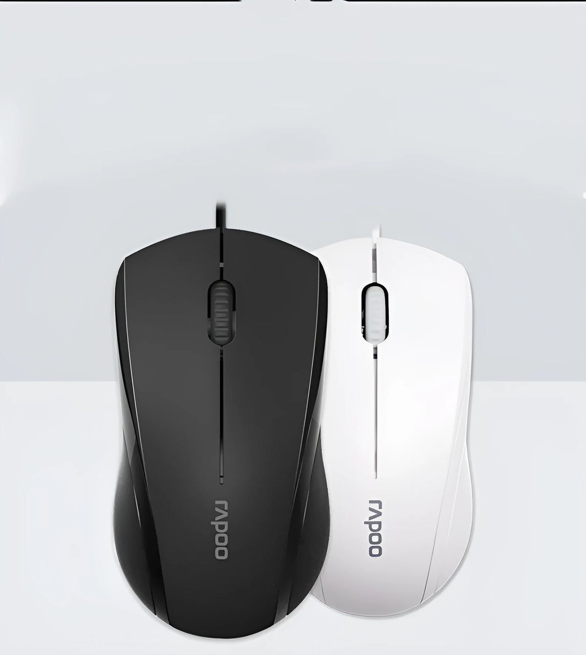 Black wired USB optical mouse with 1000dpi and 1.5m cable for desktop computer