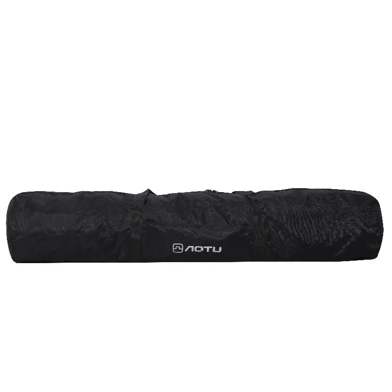 Large blue waterproof storage bag for camping tents and folding chairs showing expanded and compressed sizes
