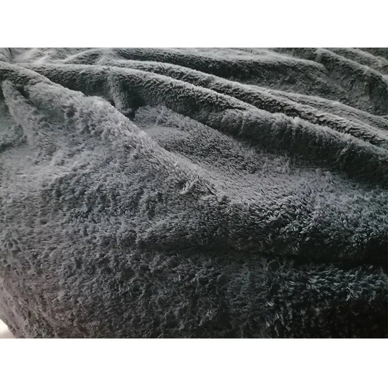 Grey PV velvet sofa cover for three-person foam furniture bean bag sofa size 180x90cm