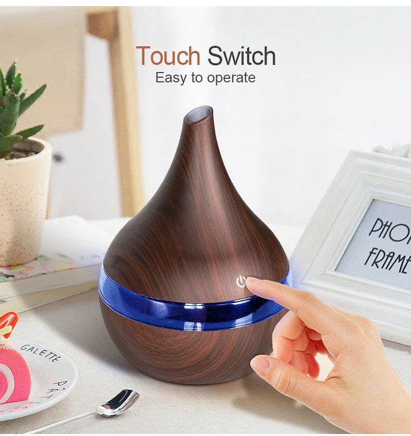 LED Essential Oil Diffuser with ultrasonic technology for calm and moisture