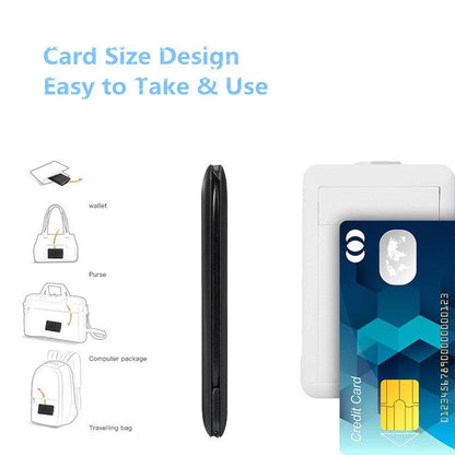Multifunctional Travel Survival Card All-in-One Data Cable in black