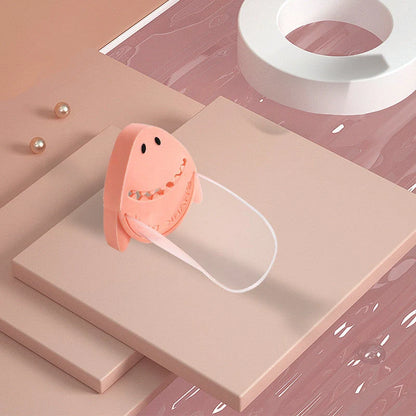 Children's faucet extender in blue, pink, and purple colours