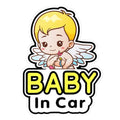 Reflective baby on board car sticker with PET material in various baby-themed designs