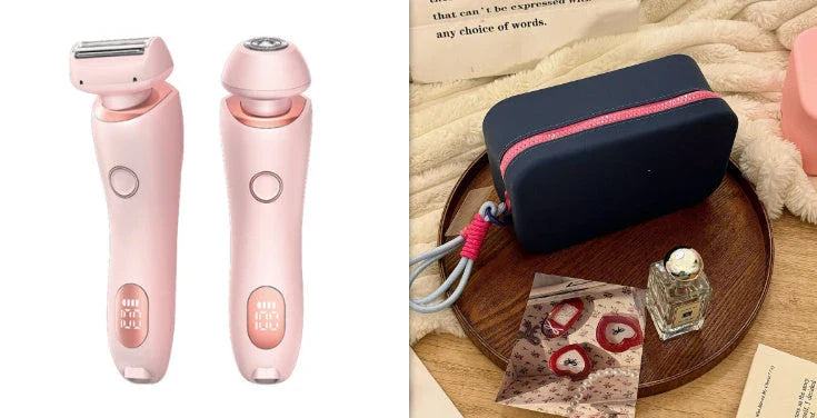 An electric shaver for women with foil and rotating heads for comprehensive hair removal