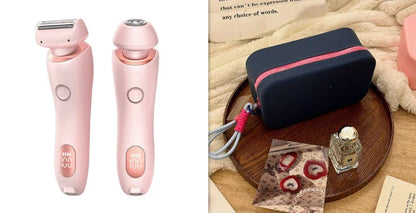 An electric shaver for women with foil and rotating heads for comprehensive hair removal