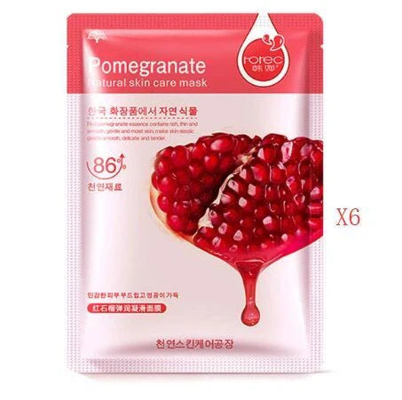 Aloe vera sheet mask on face showing 30g serum content and pre-cut eye and mouth openings