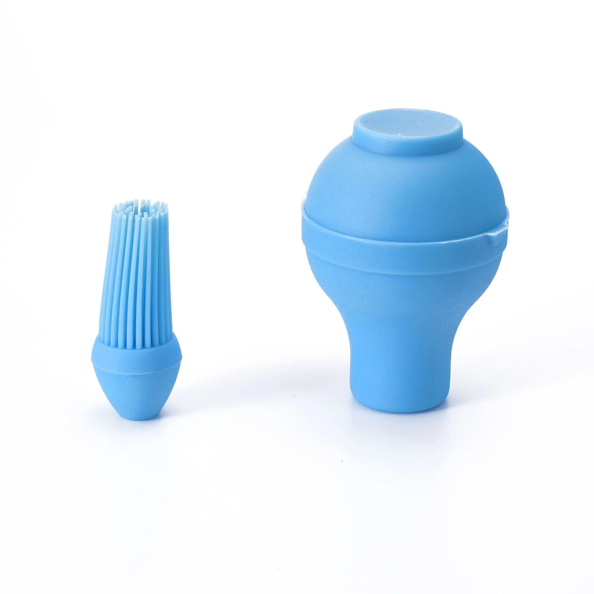 Drip oil seasoning tube with cleaning brush, 6.4X31.5cm, in blue, green, or red