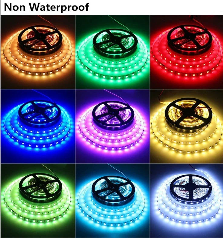Waterproof LED light strip with 60 high-brightness beads, flexible and durable for any space