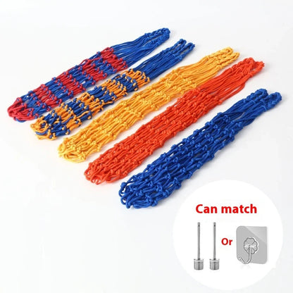 Mesh sports bag for basketball, football, and volleyball with bold storage options