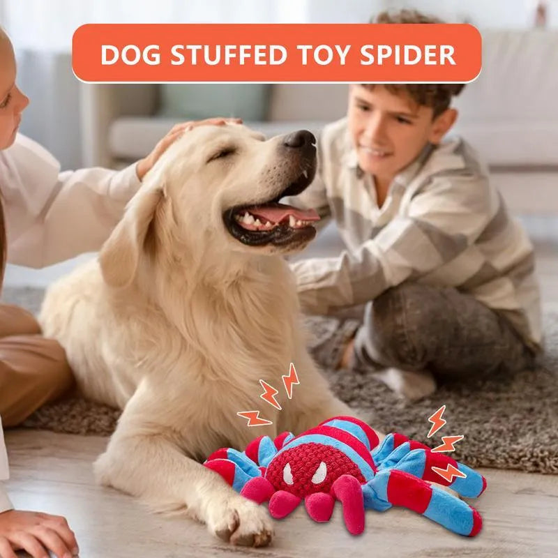 Red teddy bear dog toy with reinforced seams for medium and large breed dogs
