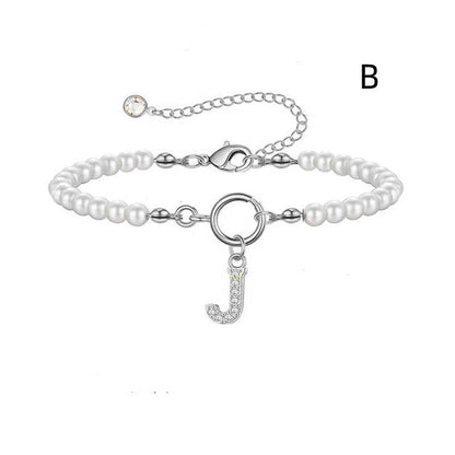 2024 personalised initial pearl bracelet for women with toggle clasp