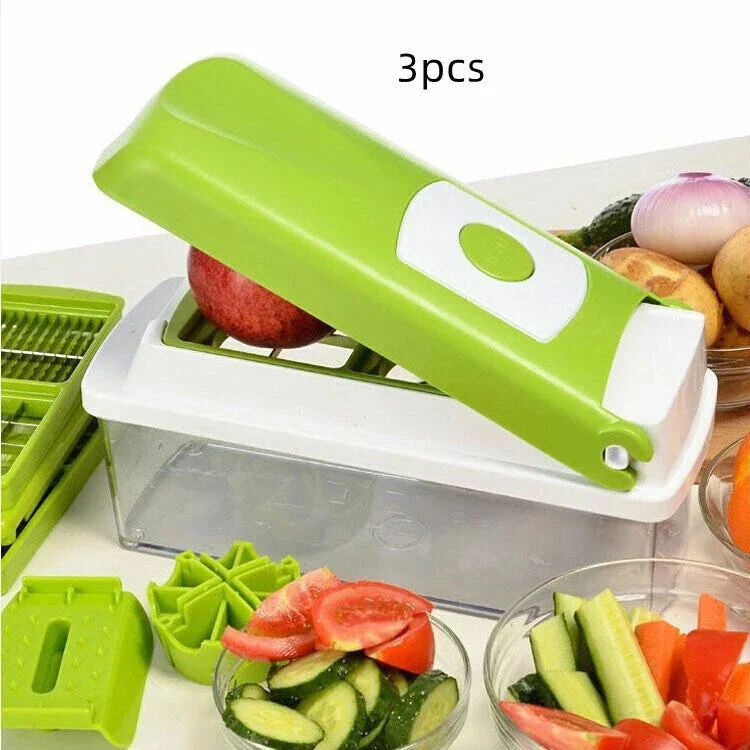 Premium Multifunctional Vegetable Chopper with Sharp Stainless Steel Blades and ABS Plastic Body