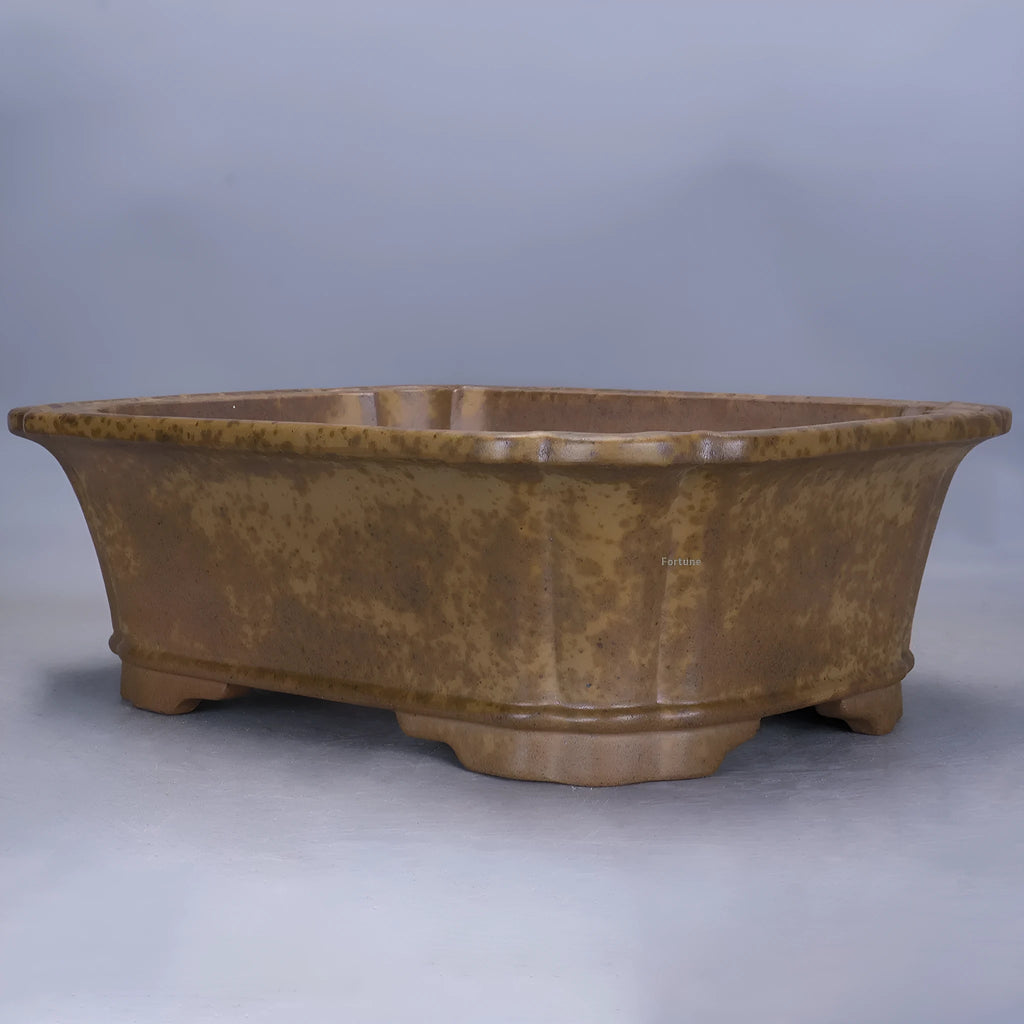 Purple sand rectangular floor-standing flowerpot in modern simple style.