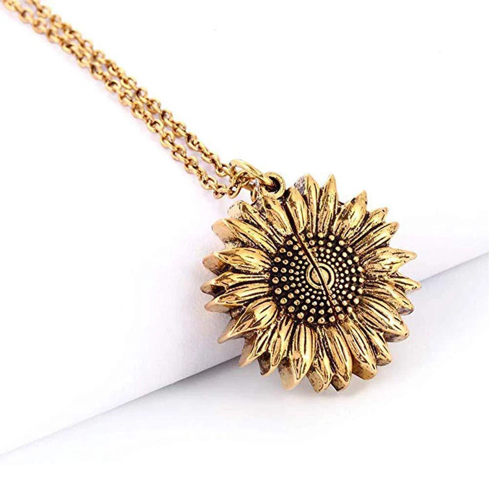 Radiant sunflower pendant necklace in various colors and quantities