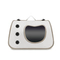 Crossbody pet carrier bag in Oxford cloth shown in multiple colour options including black, orange, and purple