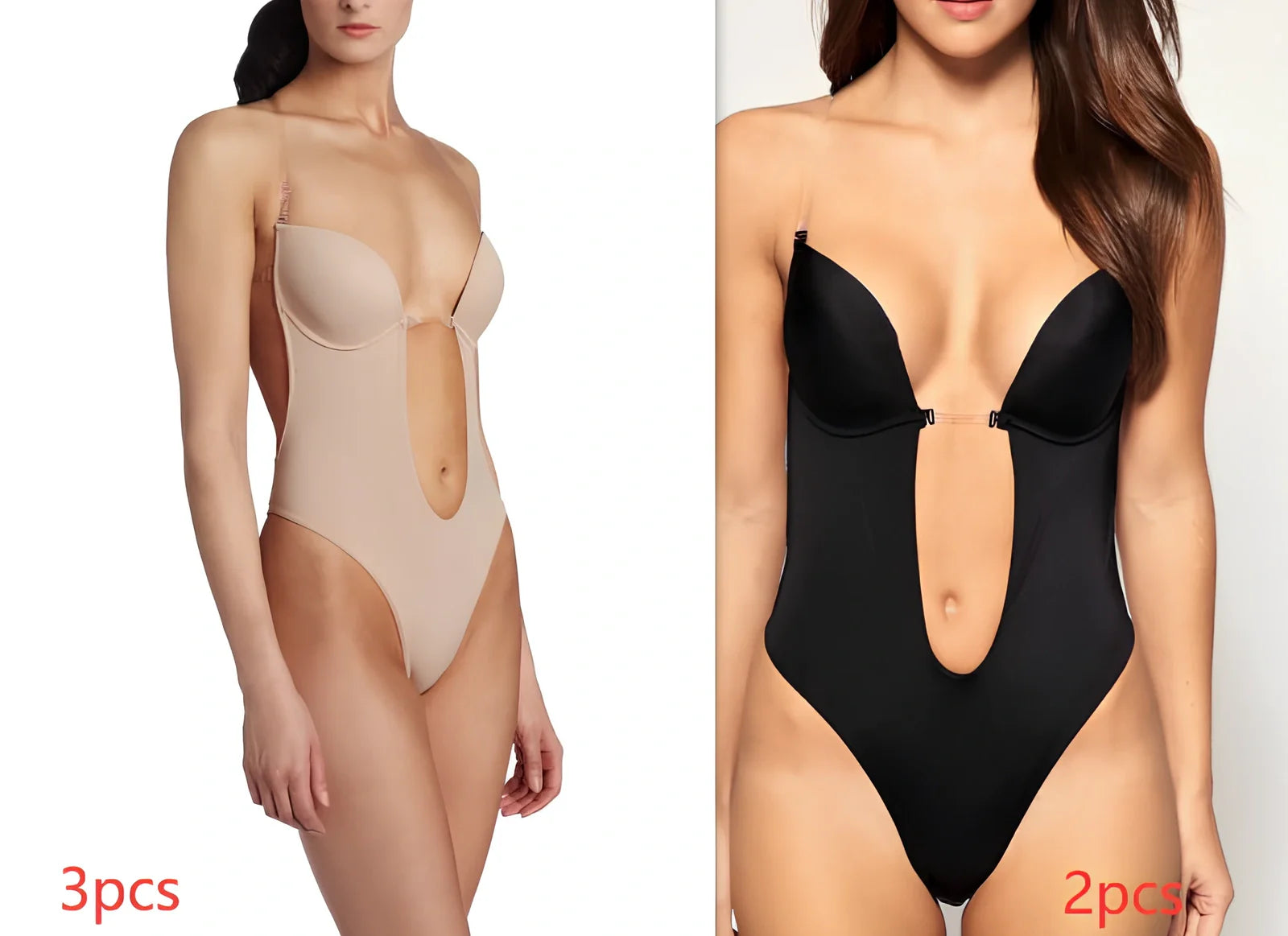 Backless body shaper bra with adjustable straps for evening dresses