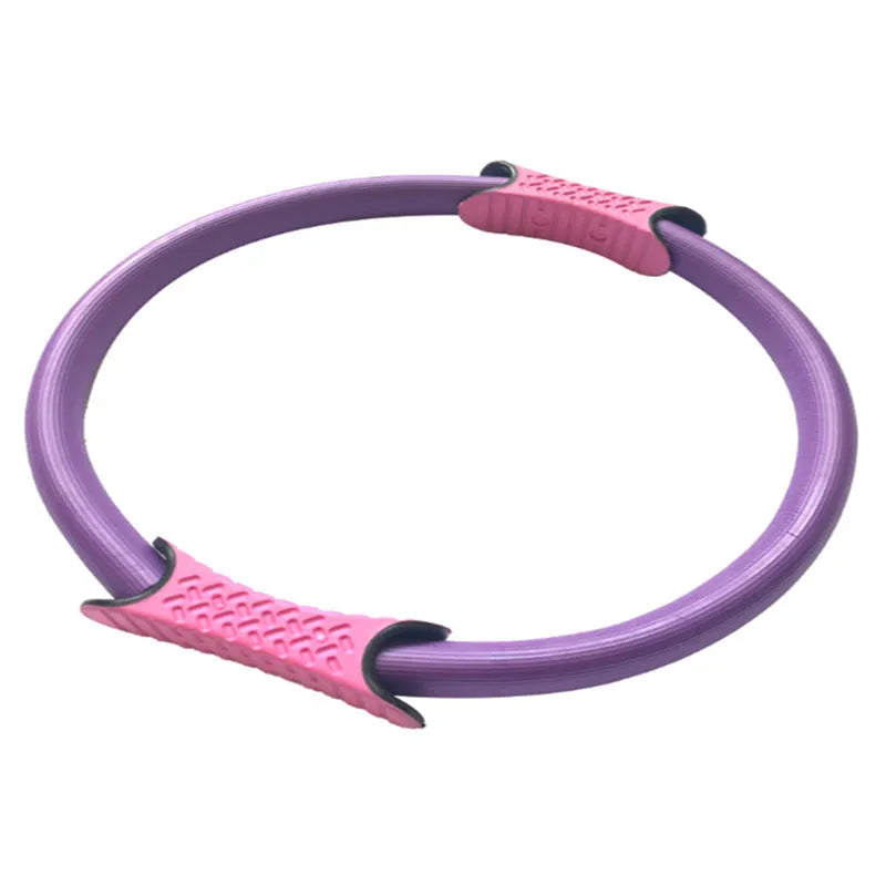 Purple Pilates ring fitness circle 38cm diameter glass fibre PP EWA for home gym core exercise