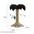 Solid wood cat scratching post with hemp rope and colourful turntable design