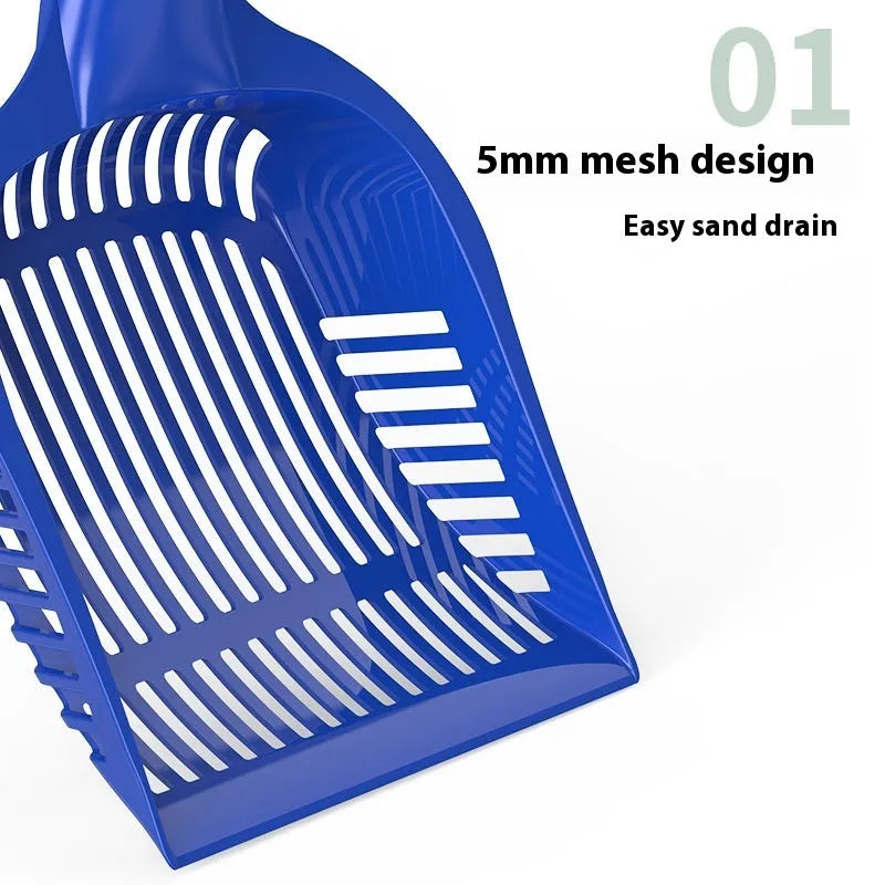 PP plastic cat litter scoop in red, yellow or blue colours, available in small or medium sizes