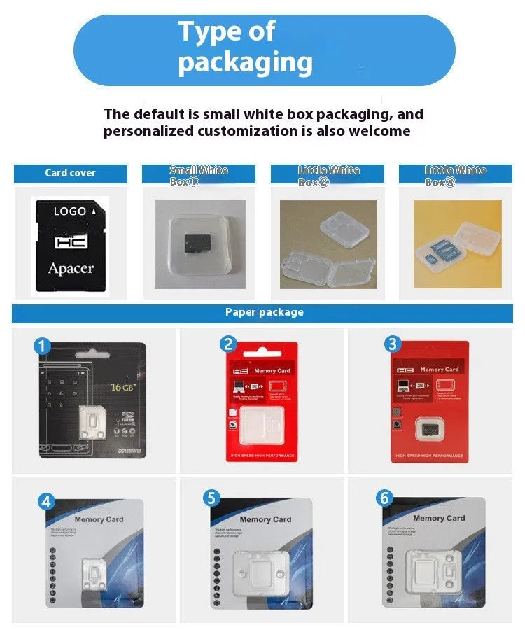 TF memory card for recorder and monitoring system storage expansion.