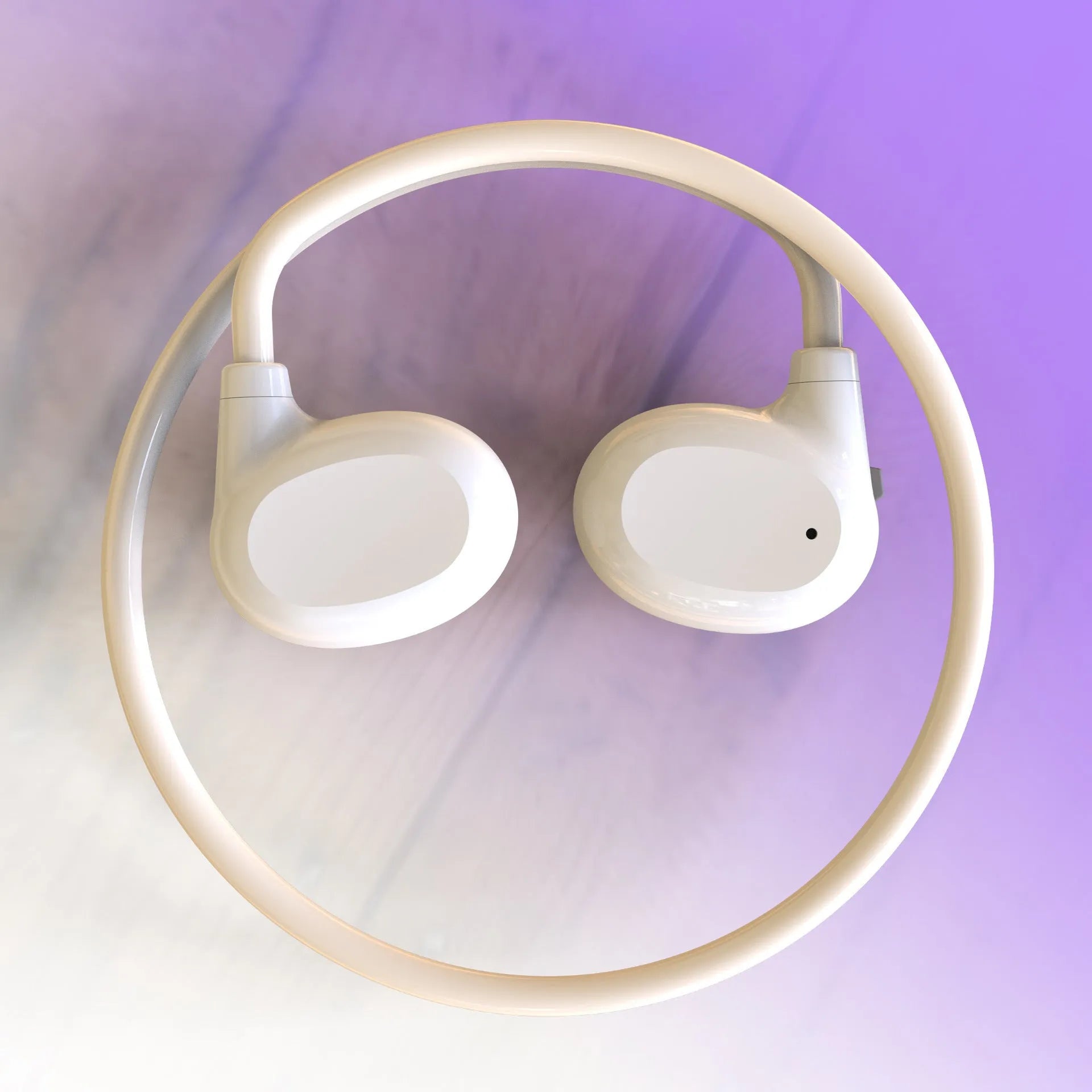 Ear hook OWS Bluetooth headset in black and white with Jerry chip, 15m range, ABS construction