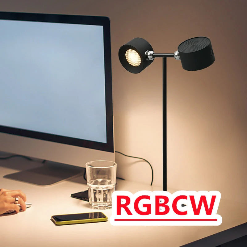 Magnetic Touchable LED USB Rechargeable Table Lamp with 360° rotation and cordless design
