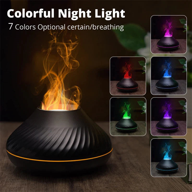 Volcanic Flame Aroma Diffuser with 7 colour LED options and 130ml capacity