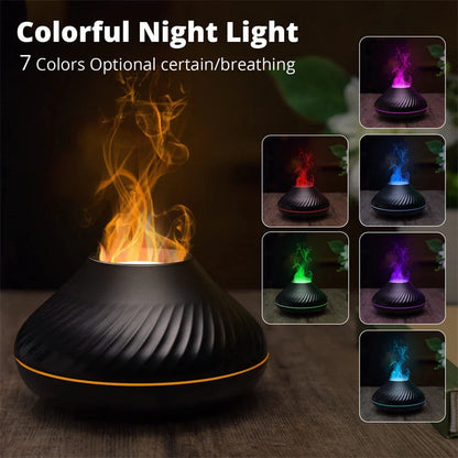 Volcanic Flame Aroma Diffuser with 7 colour LED options and 130ml capacity
