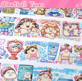 Cartoon character stickers on Japanese paper for haemorrhoid tape packaging decoration