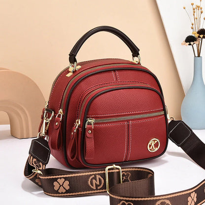 Versatile multi-zipper crossbody bag for women in various colours
