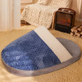 Blue dog nest sleeping bag with removable fleece lining for small medium dogs
