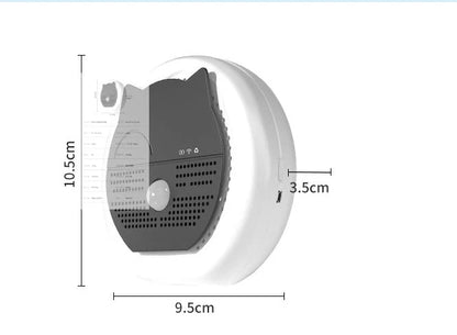Compact white pet deodorant air purifier for cat litter boxes with ozone sterilization