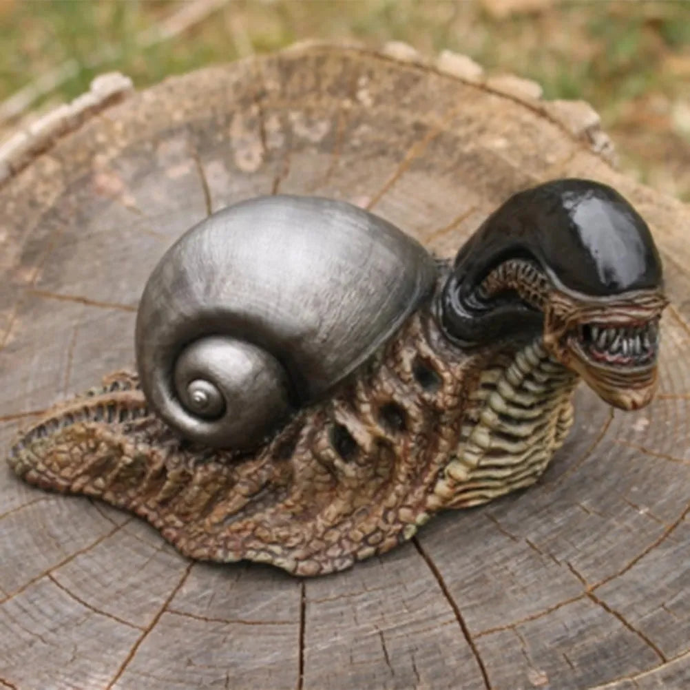 Modern minimalist snail sculpture crafted from solid resin for garden and indoor decoration