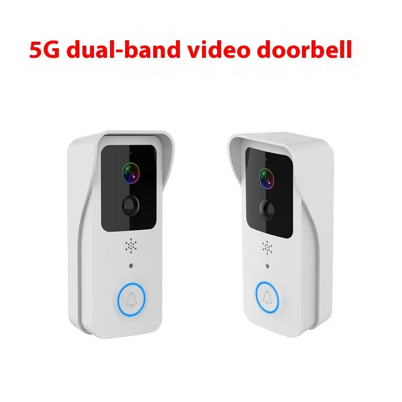 Black and white waterproof smart home visual doorbell with HD remote intercom.