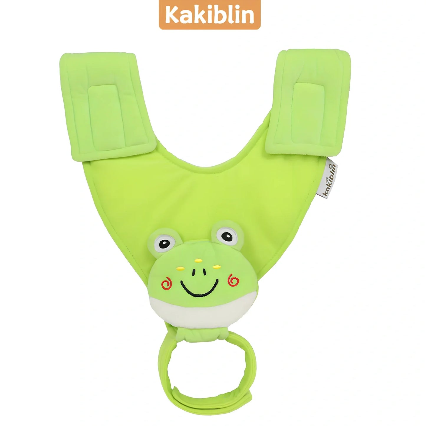 Breastfeeding pillow in duck pattern with Velcro straps, 60cm long, attached to stroller for baby support