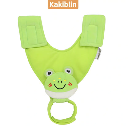 Breastfeeding pillow in duck pattern with Velcro straps, 60cm long, attached to stroller for baby support