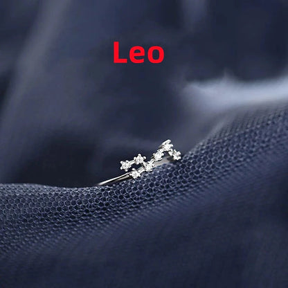 Silver Zodiac Sign Ring with detailed astrology symbols, electroplated for durability