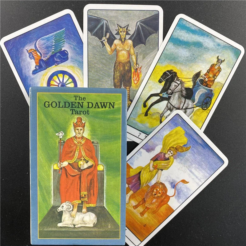 Golden Dawn Tarot Oracle Cards English Version with vivid designs for party entertainment